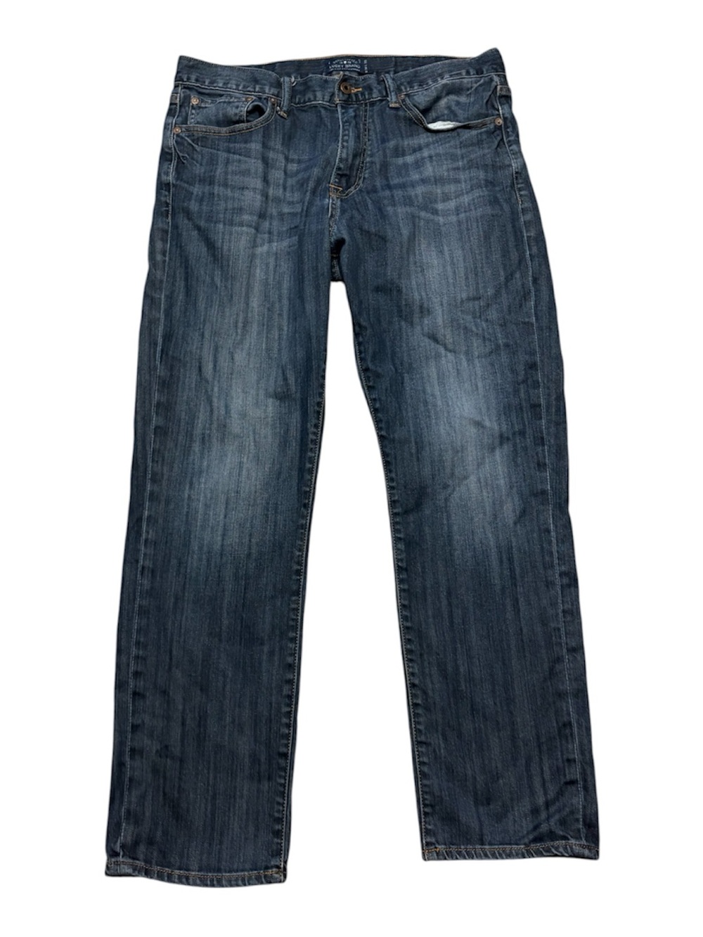 Lucky Brand Men's Medium Dark Blue Straight Jeans 34x30